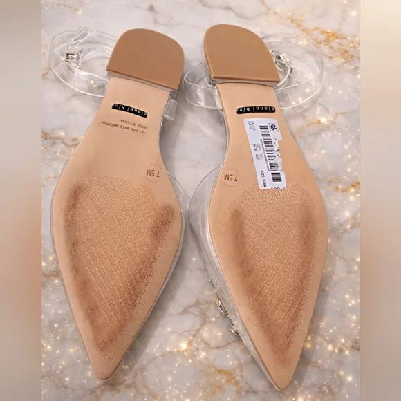 Gianni Bini Vailie Clear Rhinestone Details Ankle Wrap Sandals 7.5 - Picture 8 of 8